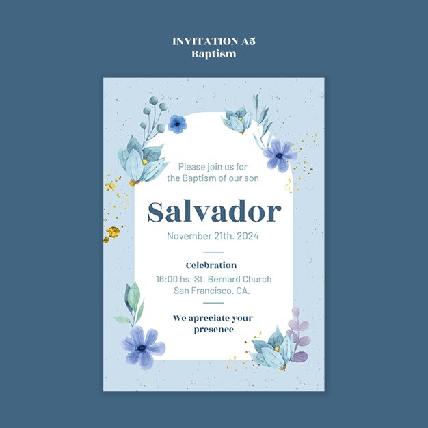 plantilla para la celebración del bautismo