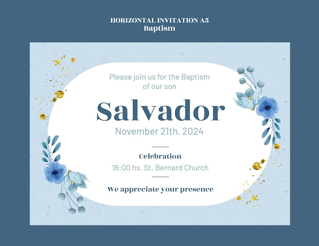 plantilla para la celebración del bautismo