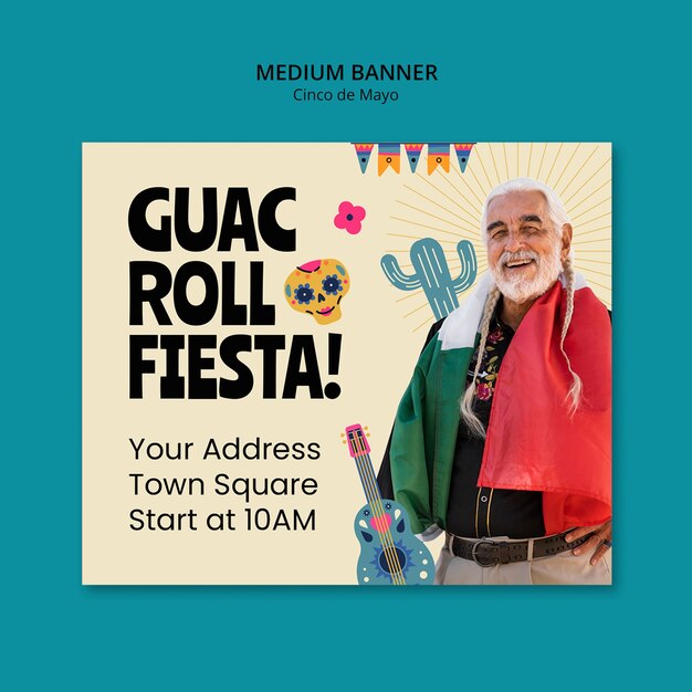 plantilla para la celebración del Cinco de Mayo