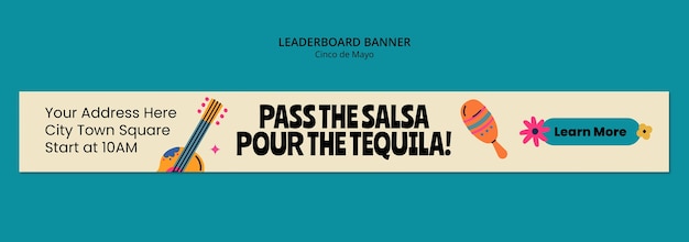 plantilla para la celebración del Cinco de Mayo