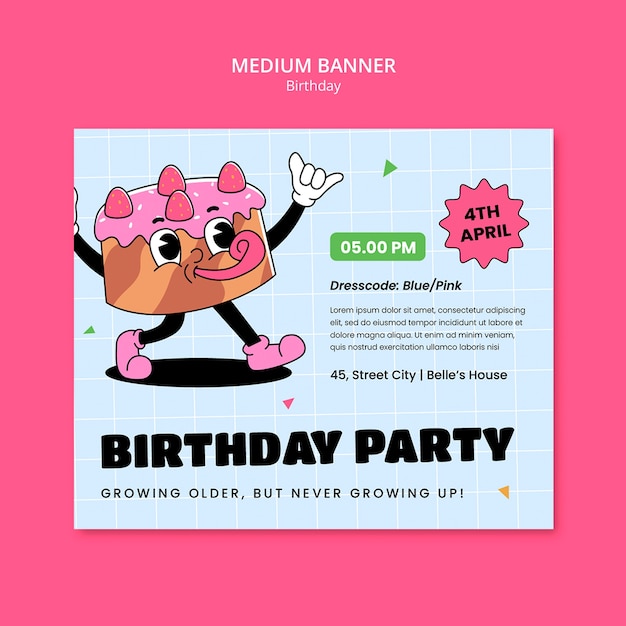 plantilla de celebración de cumpleaños