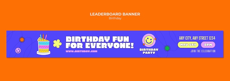 PSD gratuito plantilla de celebración de cumpleaños