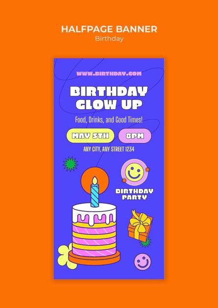 plantilla de celebración de cumpleaños