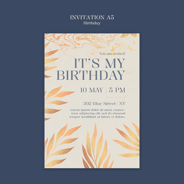 plantilla de celebración de cumpleaños