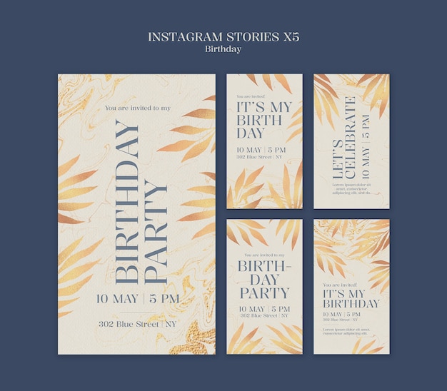 plantilla de celebración de cumpleaños