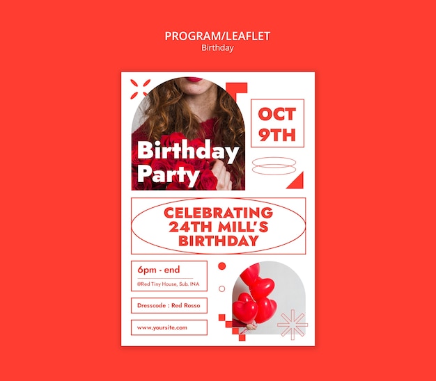 plantilla de celebración de cumpleaños