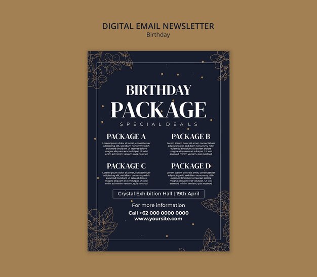 plantilla de celebración de cumpleaños