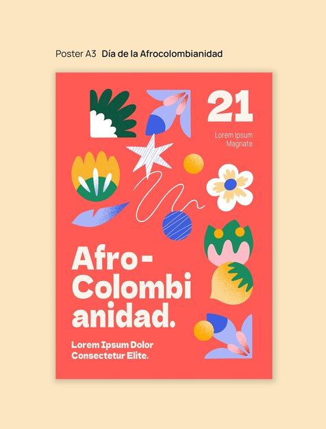 plantilla de celebración del Día de la afrocolombianidad