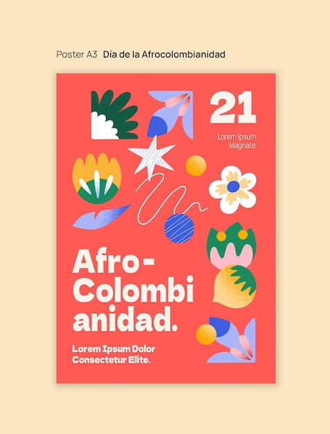 plantilla de celebración del Día de la afrocolombianidad