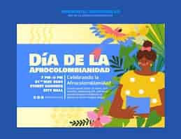 PSD gratuito plantilla de celebración del día de la afrocolombianidad