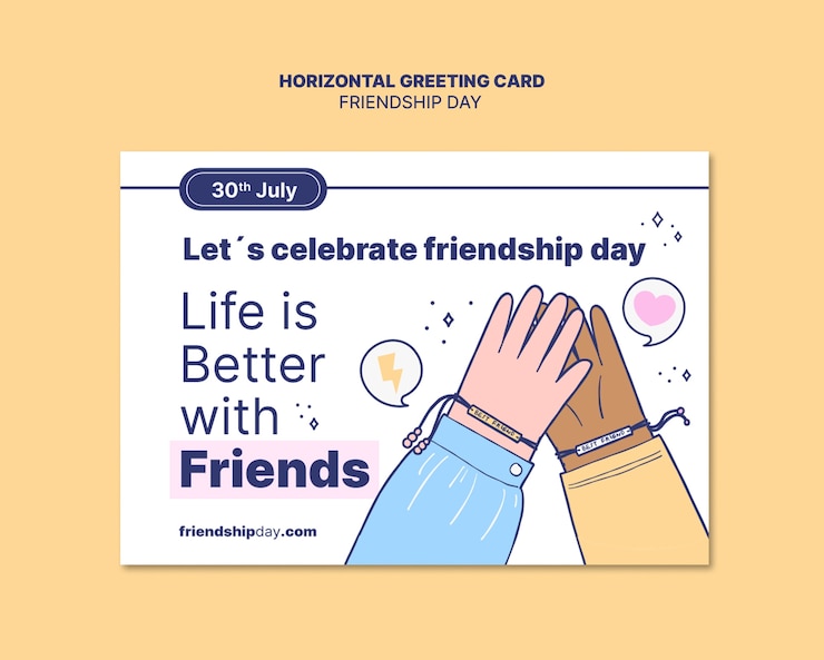 PSD gratuito plantilla de celebración del día de la amistad