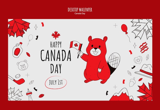 PSD gratuito plantilla de celebración del día de canadá