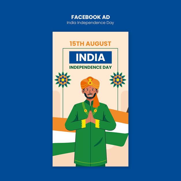 plantilla de celebración del día de la independencia de la India