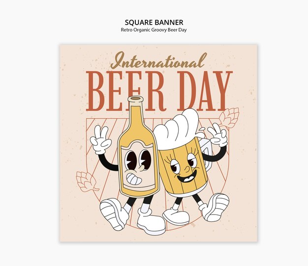 plantilla de celebración del día internacional de la cerveza