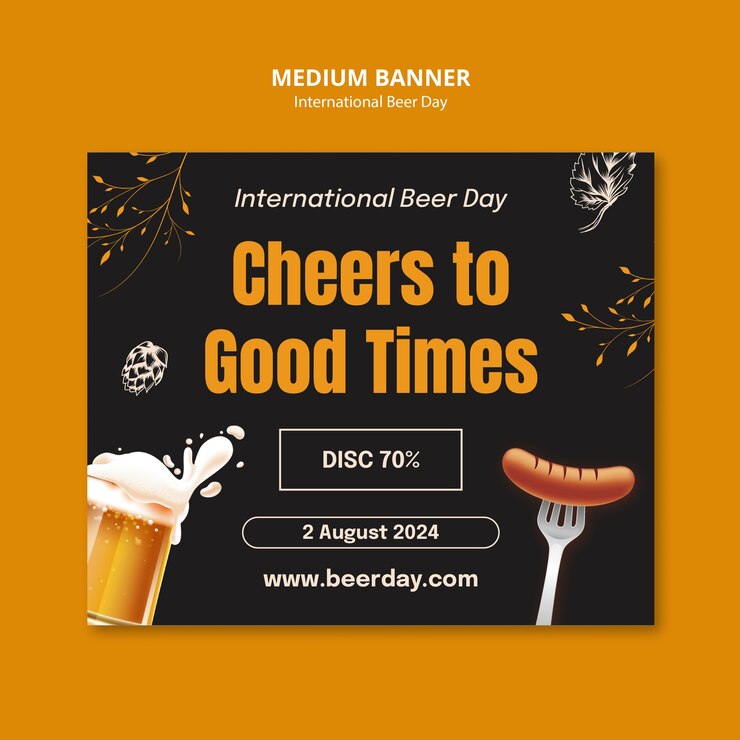 PSD gratuito plantilla de celebración del día internacional de la cerveza