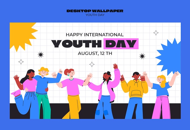 plantilla para la celebración del Día Internacional de la Juventud