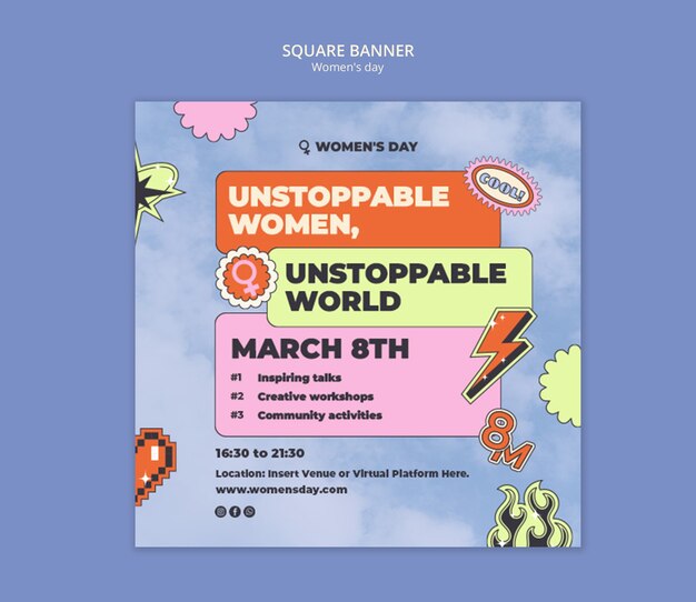 plantilla de celebración del día de la mujer
