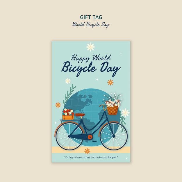 plantilla para la celebración del Día Mundial de la Bicicleta
