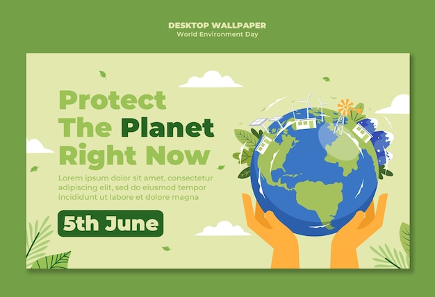 Plantilla para la celebración del Día Mundial del Medioambiente
