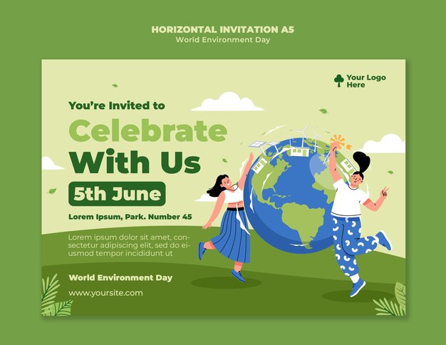 Plantilla para la celebración del Día Mundial del Medioambiente