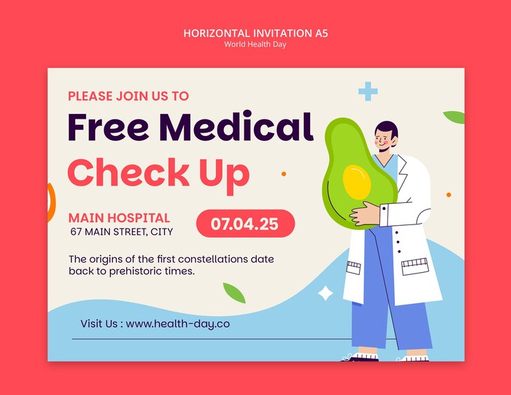 PSD gratuito plantilla para la celebración del día mundial de la salud
