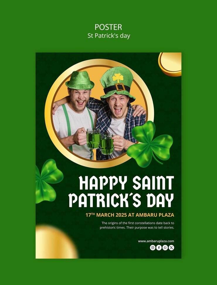 PSD gratuito plantilla de celebración del día de san patricio