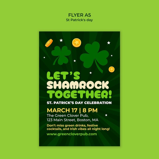 plantilla de celebración del día de San Patricio