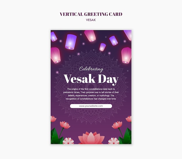 plantilla de celebración del día de Vesak