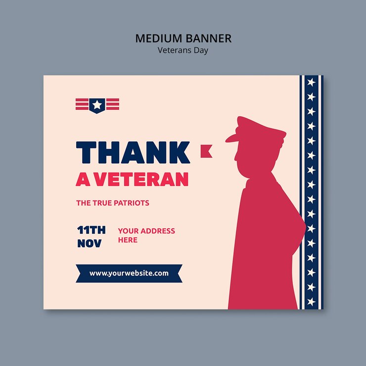 PSD gratuito plantilla de celebración del día de los veteranos