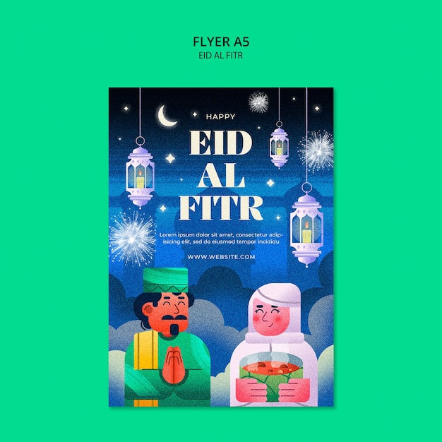 Plantilla para la celebración del eid al fitr