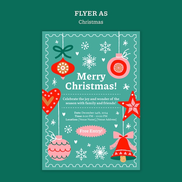 plantilla de celebración de Feliz Navidad