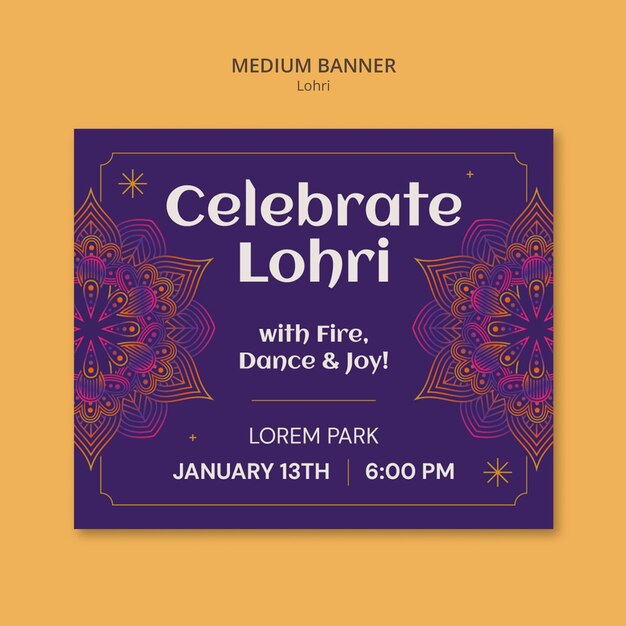 plantilla de celebración del festival de Lohri