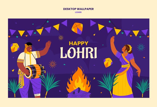 plantilla de celebración del festival de Lohri