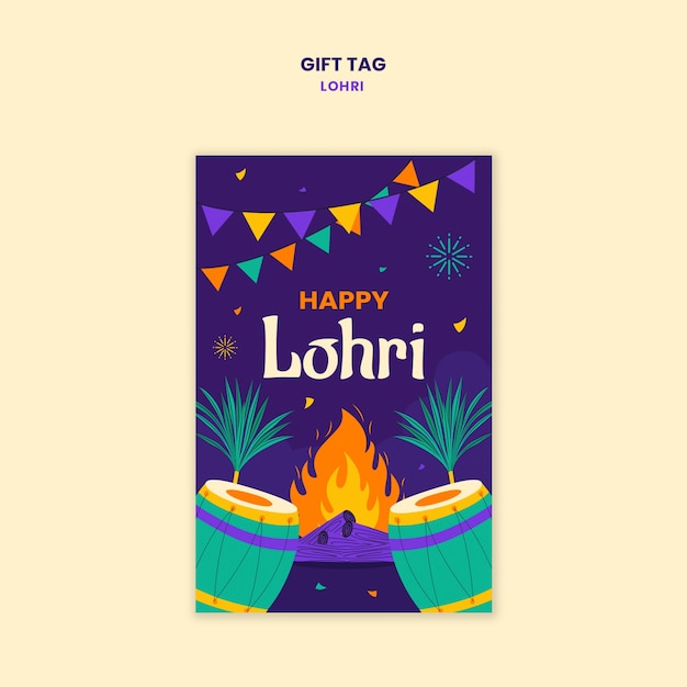 plantilla de celebración del festival de Lohri