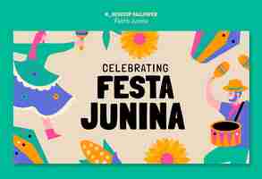 PSD gratuito plantilla de celebración de la fiesta de junina