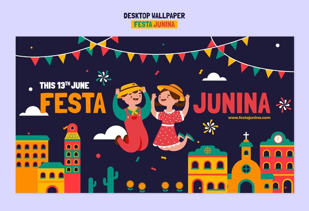 plantilla de celebración de la fiesta de Junina