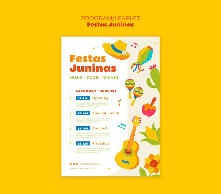 PSD gratuito plantilla de celebración de la fiesta de junina