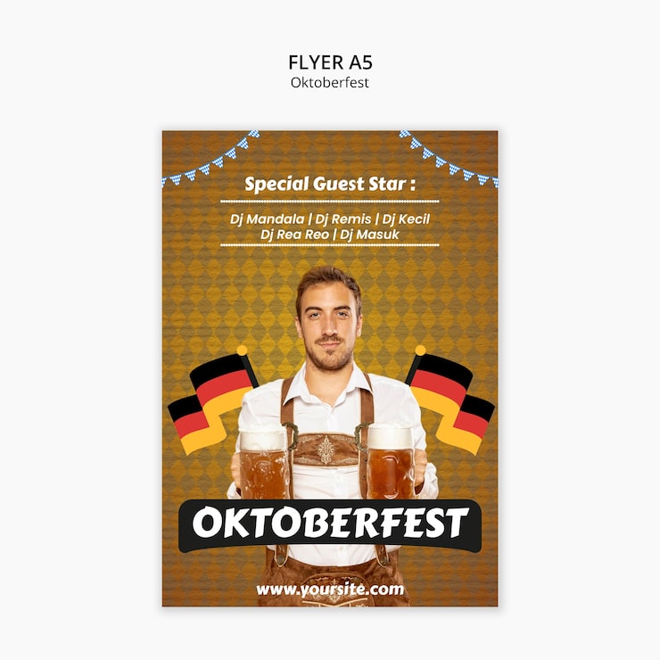 PSD gratuito plantilla de celebración del oktoberfest