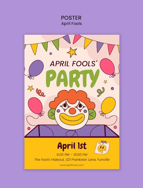 plantilla de celebración del primer de abril