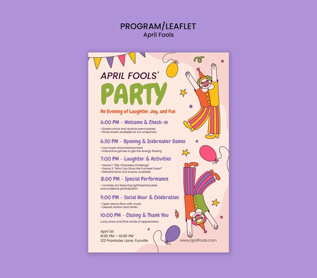 plantilla de celebración del primer de abril