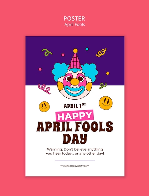plantilla de celebración del primer de abril