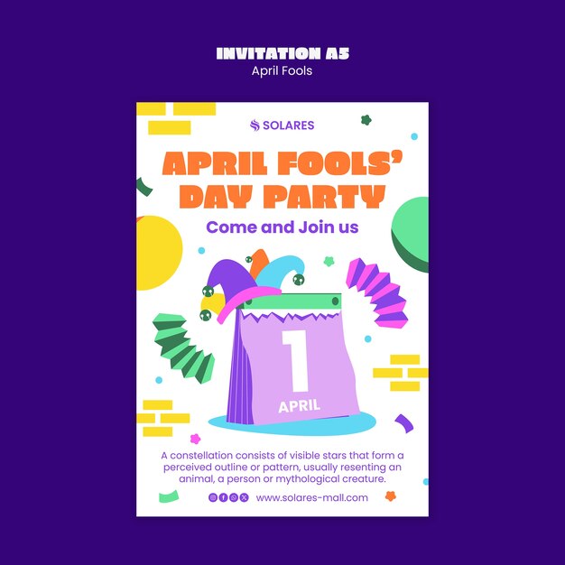 plantilla de celebración del primer de abril