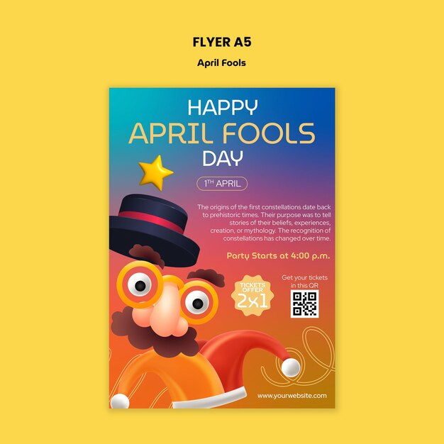 plantilla de celebración del primer de abril