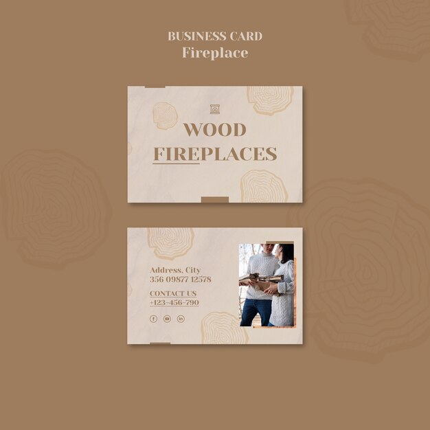 Plantilla de chimenea de diseño plano