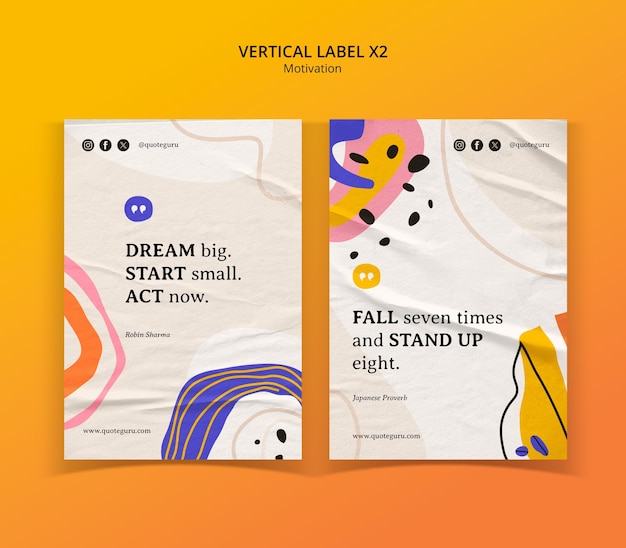 plantilla de citas motivacionales creativas