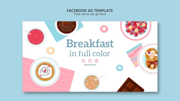PSD gratuito plantilla de comida dulce de diseño plano