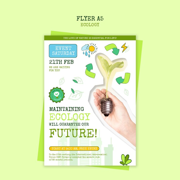 PSD gratuito plantilla de concepto ecológico