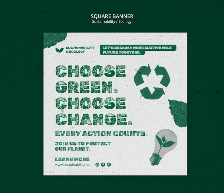 PSD gratuito plantilla de concepto ecológico
