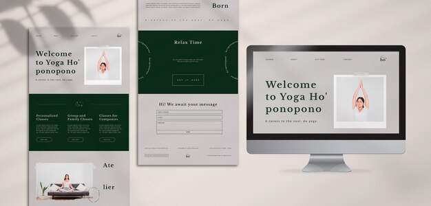 Plantilla con concepto de yoga