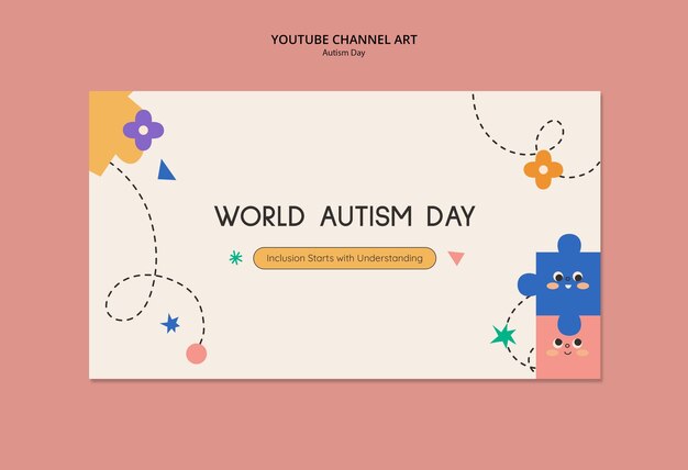 plantilla de concienciación sobre el día del autismo